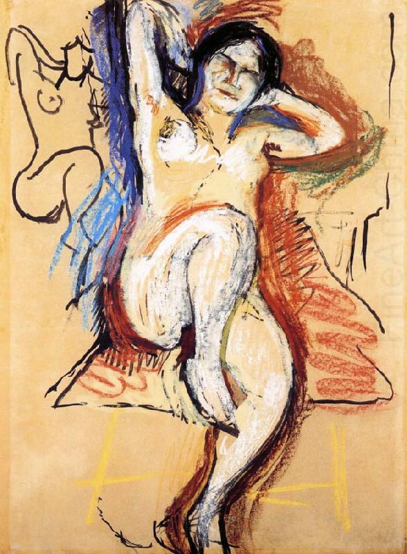 Henri Matisse sitting in the Nude oil painting picture